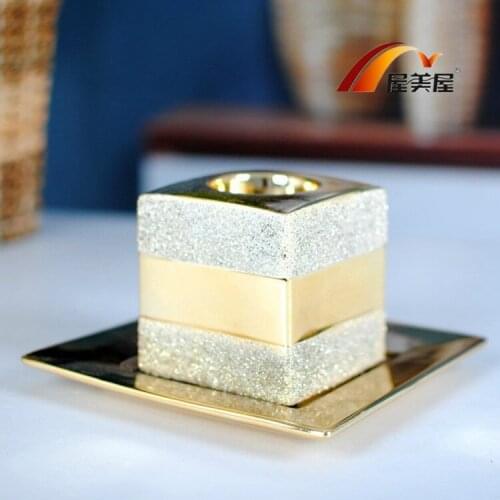 House US House Furnishings plating matte ceramic candle ornaments candle gift sets European clearing price