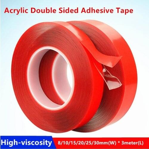 1 Roll 3 meter Acrylic Double-sided Adhesive No Traces Transparent Tapes, high-viscosity waterproof High temperature resistance