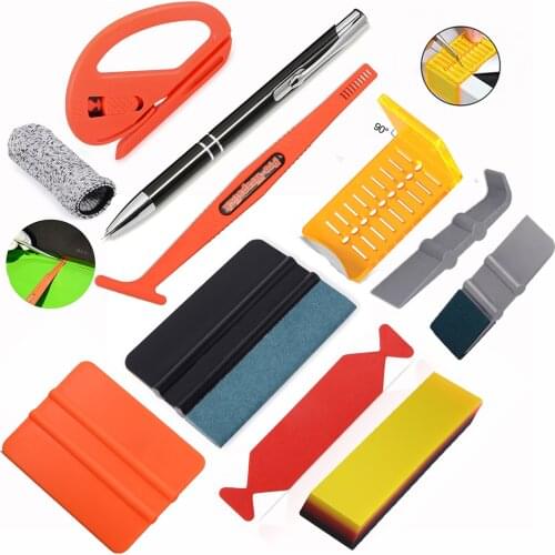 EHDIS Carbon Fiber Vinyl Car Tools Kit Window Tinting Film Cricut Knife Home Covering Wrapper Decal Install Squeegee Accessories