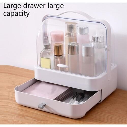 Hot Cosmetics Storage Box 35L Large Capacity Makeup Organizer Jewelry Container Protable Desktop Drawer Storage Bins Waterproof