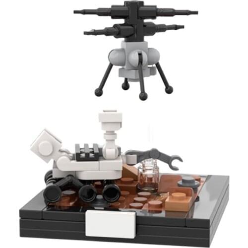 Mars Mini Mars Trolley building blocks Interstellar exploration vehicle model bricks toys for kids educational toy