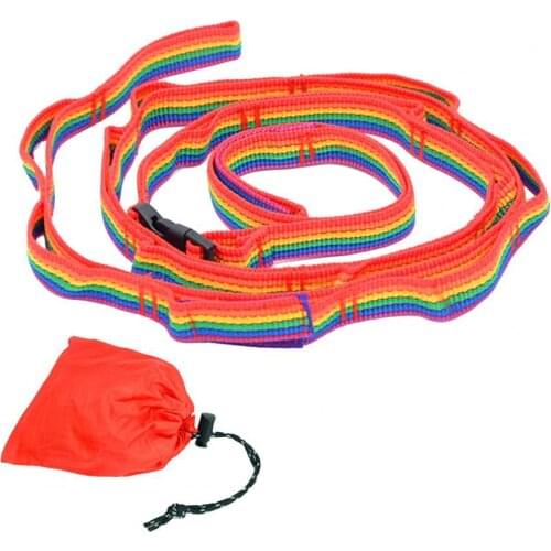 1.9m Multifunctional Clothesline Double-layer Nylon Thickened Hanging Rope with Buckle for Outdoor Camping