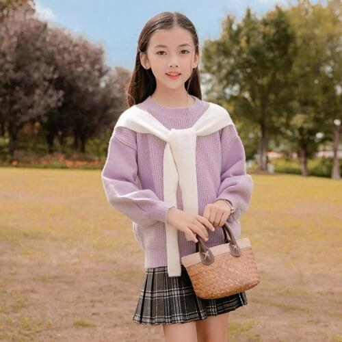 New Girls Sweater Babys Coat Outwear 2021 Special Thicken Warm Warm Winter Autumn Knitting Pullover Childrens Clothing