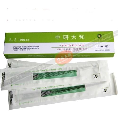 Zhongyantaihe Disposable sterile acupuncture needle for single use long needle 0.35*100mm/0.35*125mm
