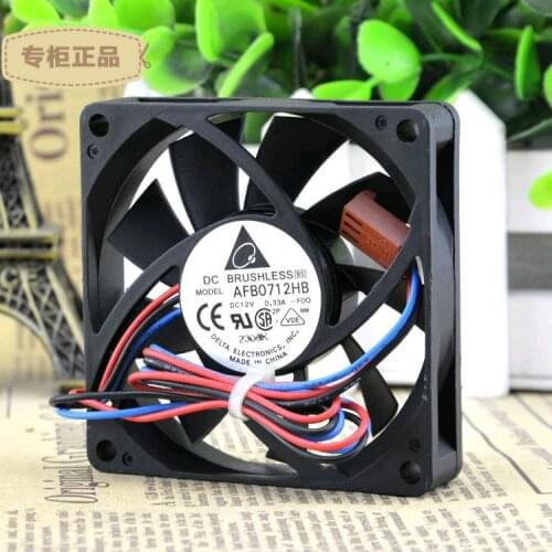 Original FOR Delta DELTA AFB0712HB DC12V 0.33A 70x70x15MM double ball cooling fan