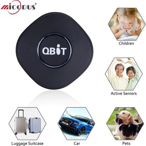 Concox Qbit Personal GPS Tracker MINI Q1 GPS Locactor Waterproof Realtime Tracking Device WIFI Position Two Way Talks SOS Call