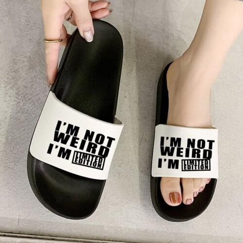 2021 Hot Korean version Lady Bathroom Flip Flops Letters Print female slippers Indoor Slippers Summer Women Slippers
