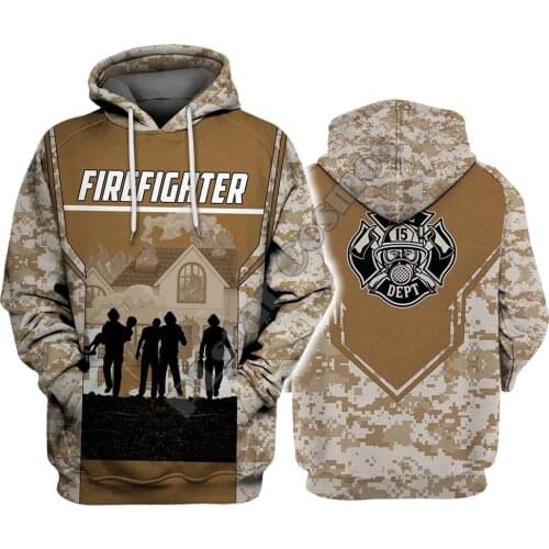 Firefighter Love Working 3D Hoodies Printed Pullover Men Women Funny Sweatshirts Cosplay Sweater Drop Shipping