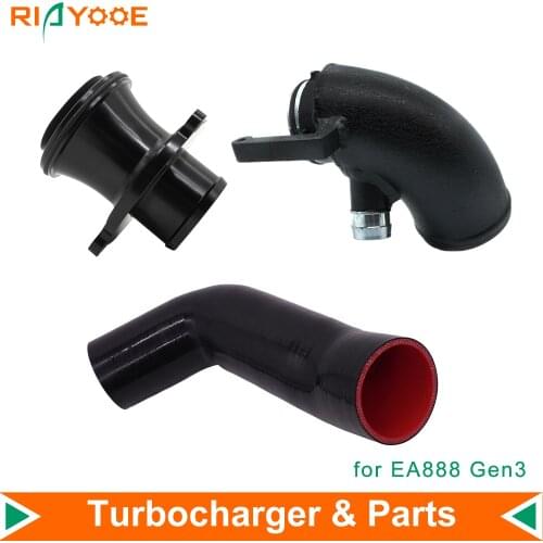 Turbocharger Inlet Outlet Upgrade Pipe Silicone Hose Muffler Delete For VW Golf MK7 R EA888 Gen3 Leo Audi A3 S3 TT MK3 1.8T 2.0T