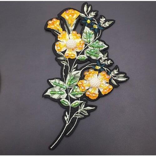 Heavy embroidery hand-stitched cloth stickers Embroidered beaded clothing dress diy decorative accessories