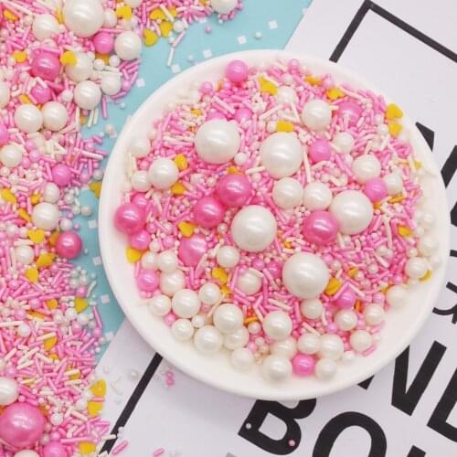 Baking Pink White Yellow Mix Edible Sprinkle For Cake Decoration Tools Sugar Baking Ice Cream Cupcake