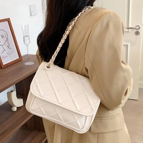 High Quality Women Small Pu Leather Handbags Shoulder Bags Designer Ladies Chain Crossbody Bags for Women Casual Messenger Bag