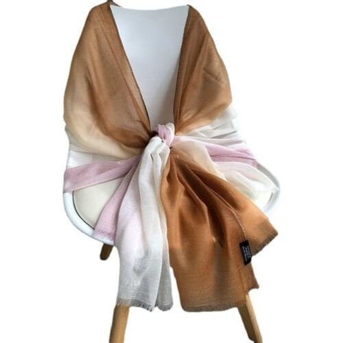 Pashmina scarf shawl 200cm Pure 100% Cashmere scarf women Winter Autumn three-color gradient Warm Cashmere Wrap Stoles