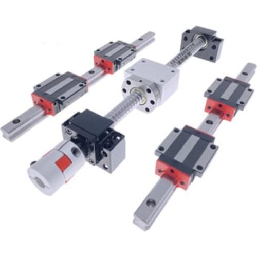 1Set 200-600mm 1204 Ball Screw Nut Set Hand-operated Linear Guide Screw Machining Finished Screw Nut Sliding Table Module