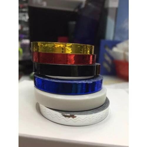 1Box 15rolls/lot Six Colors Adhesive Wave stripping tape nail art metalic yarn nail art sticker