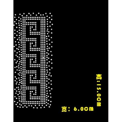 2pc/lot Dress hem sticker Hot Fix Iron on Rhinestone Transfer Applique Patch hot fix rhinestone transfer motifs