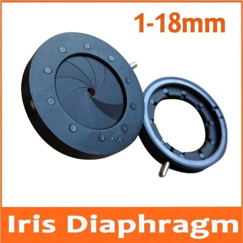 20pcs 1-18mm Adjustable Amplifying Optical Digital Camera Microscope Adapter Iris Diaphragm Aperture Condenser with 10 Blades