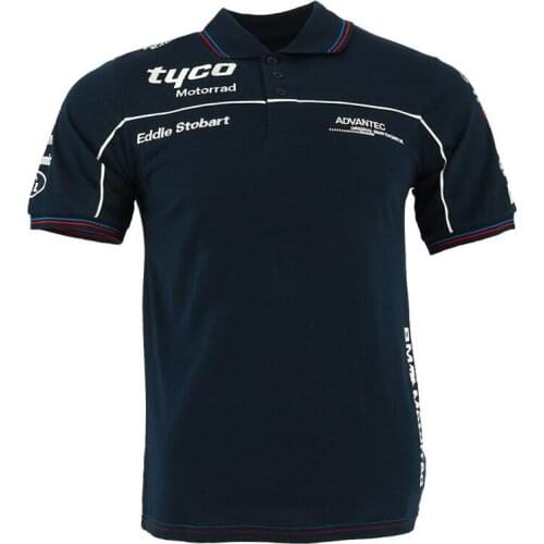 2019 Tyco For BMW Team Polo Shirt Motorcycle Riding Cotton Casual Short-sleeved T-shirt Moto gp Shirt