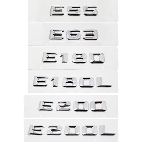 For Mercedes E55 E63 E180 E180L E200 E200L Car Sticker Fender Paste Rear Accessory Benz W212 W124 W211 AMG Auto Decoration Badge