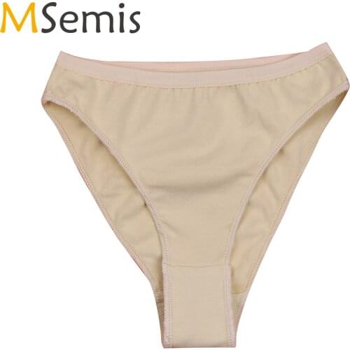 MSemis 2-12Y Children Kids Ballet Dance Underwear Girls High Leg Cut Briefs Triangle Panties Ballet Dance Gymnastics Underpants