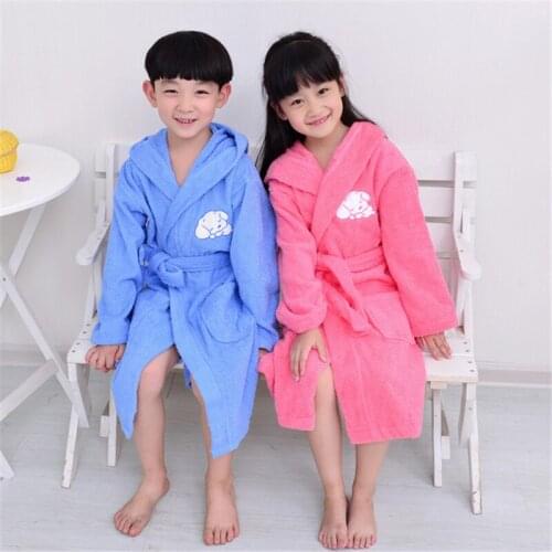Bathrobe children cotton towel material boy girl cartoon absorbent bath towel baby autumn and winter hooded bathrobe 2020 new