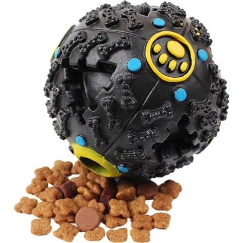 Dog Toys Trumpet Sound Leakage Food Ball Toy For Dogs Pet Food Dispenser Outdoor Easy Carry Training Interactive Dog Toys