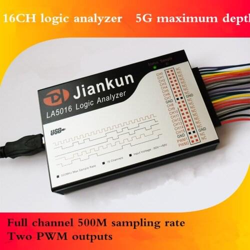 Kingst LA5016 USB Logic Analyzer 500M max sample rate 16Channels 10B samples MCU ARM FPGA debug tool English software