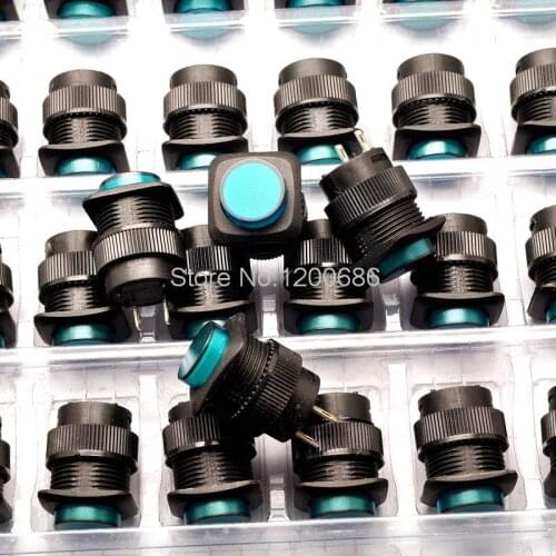 Self - locking switch button switch NO light R16-503A cabinet 16MM 3A / 250V green