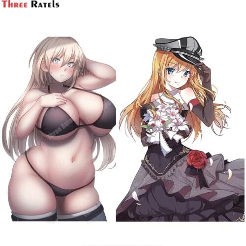 Three Ratels B120 Bismarck Kantai Collection Anime Japanese For Amg Car Sticker PVC Window Wall Kitchen Decal Car Assessoires