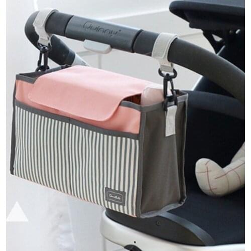 Fashion Big Capacity Trolley Bag For Mummy Waterproof Strip Outdoor Daily Baby Necessities Storage Bag