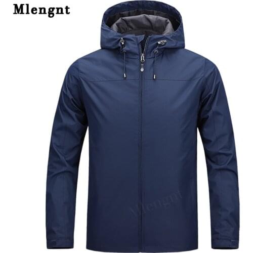 Mens Spring Windproof Jackets Casual Thin Hooded Windbreakers College Bomber Waterproof Black Windcheater Hommes Varsity Jacket