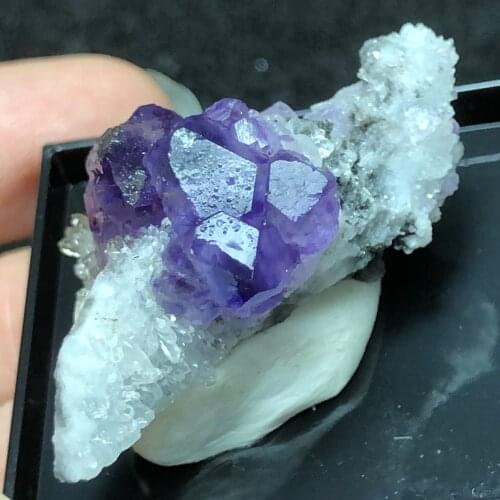 Natural fluorite and crystal intergrowth mineral stone decoration aura healing geological teaching specimen QUARTZ GEM (send box