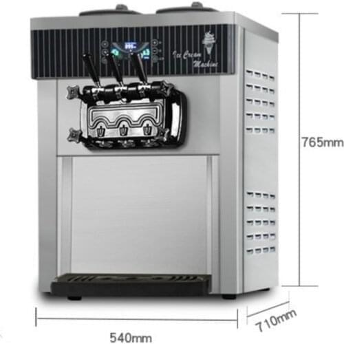 Full Stainless Steel Softy Small Commercial Table Top 3 Nozzles Ice Cream Machine Prices #Bahrain WT/13824555378