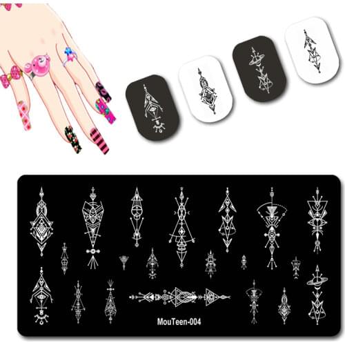 Nail Stamping Plate Geometric Figure Universe Secret Image Stamp Plate Creative Graphics For Nail Art Template #004