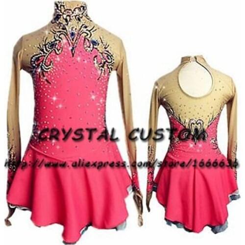 Crystal Custom Figure Skating Dress Girls New Brand Ice Skating Clothes For Competition DR4687