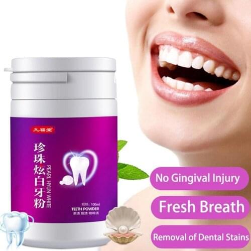 Teeth Whitening Powder Tooth Care Mouth Cleaning Oral Stains Bleaching Plaque Fresh Remove Breath Dental Tools Whitening U1V2