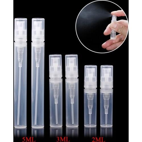 7pcs/lot) Empty 2ml 3ML 4ML 5ML mini Protable Refillable plastic spray perfume bottle, small sample perfume atomizer bottles