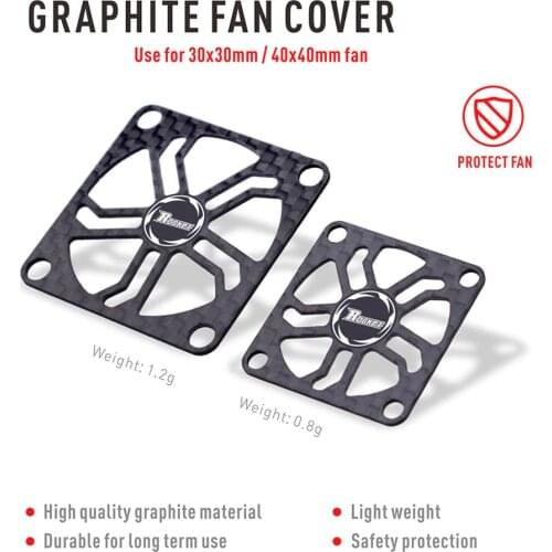 Rocket 40x40MM 30x30MM carbon cooling fan cover & M3 * 14mm 4pcs screws RC motor / electric regulating fan protection cover