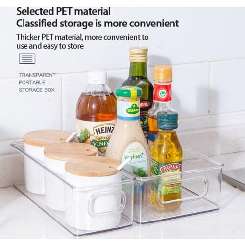 Stackable Transparent Plastic Food Storage Refrigerator Storage Box Convenient Use For Home Kitchen Storage Support Dropship