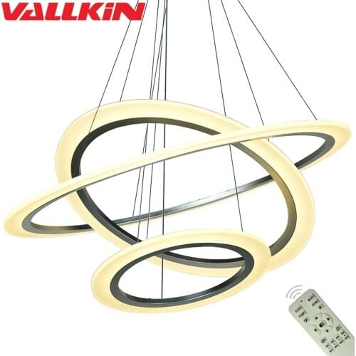 Dimmable Modern led Pendant Lights for Kitchen Dining Living Room Suspension Hanging White Silver Bedroom Pendant Lamp