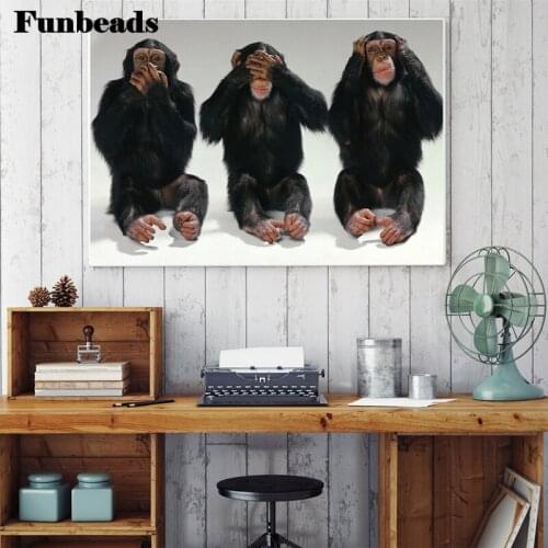 Creative Animal Orangutan Music Monkey diamond painting 3D embroidery full drill mosaic diamond art decoration new arrival FF499