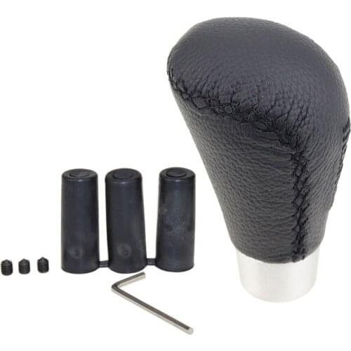 Universal Manual Leather Car Styling Gear Shift Knob Shifter Lever Stick Stitched Manual Transmission 5 6 Speed Shifter Knob