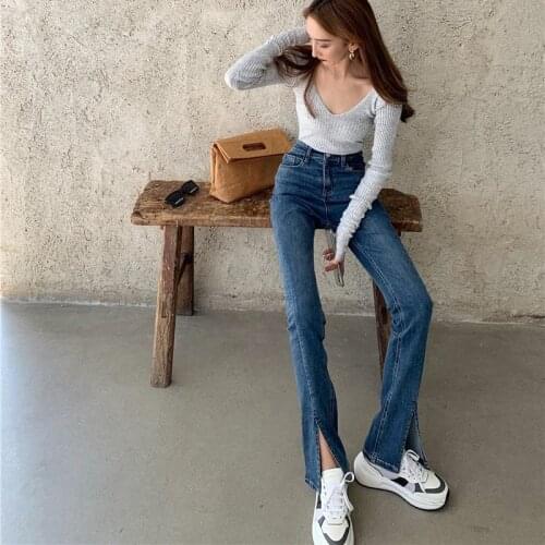 Skinny Denim Streetwear Black Long Trousers High Waist Jeans for Women Wide Leg Pants Plus Size Harajuku Mom Jeans