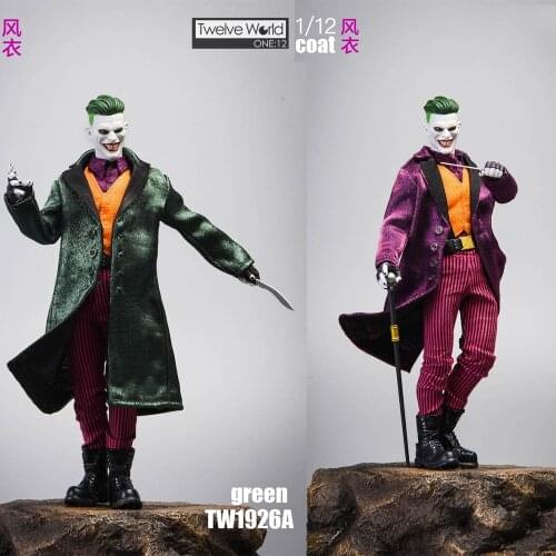 TWTOYS TW1926 1/12 JOKER Clown-style Windbreaker Coat Clothes Fit 12'' Figure