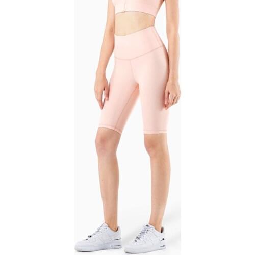 Heyyoga Women High Waist Squat Proof Athletic Exercise Sport Shorts BARE Second Skin Feel Workout Fitness Gym Biker Shorts