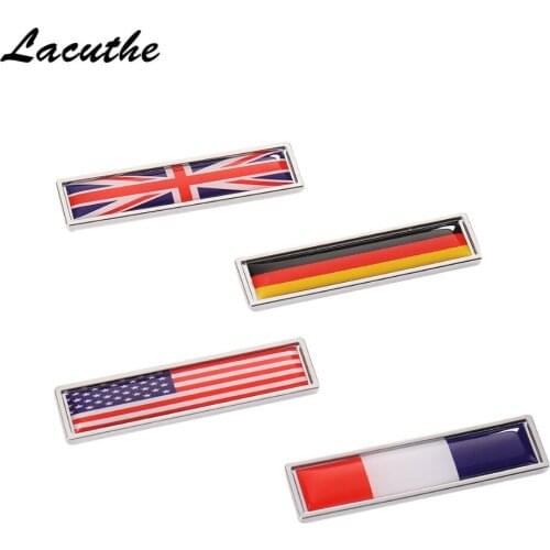 1Pcs/Lot 3D Metal Italy Germany USA France Britain Flag Car Sticker Decorate Stickers Emblem Badge For Cars