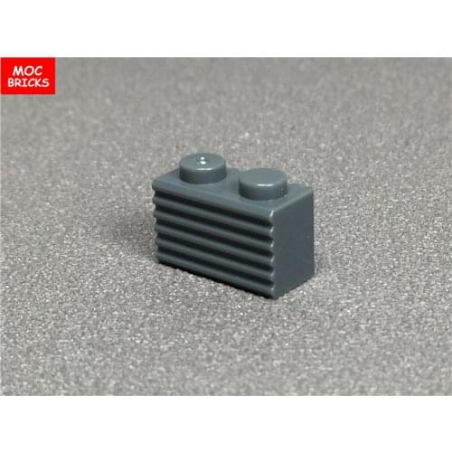 100pcs/ lot 1x2 Brick with Grille in Dark gray fit with 2877 Educational building blocks toys bricks creators kids gifts