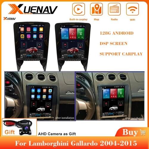 128G Android 10.0 GPS Navi Radio navi stereo Touch screen Car Multimedia Player For Lamborghini Gallardo 2004-2015 with carplay