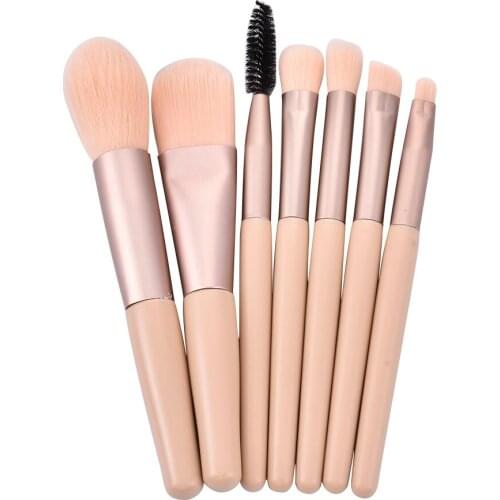 7Pcs/set New Professional Foundation Powder Blush Make Up Brushes Eye Shadow Eyeliner Eyelash Eyebrow Cosmetic Facial Tools Set