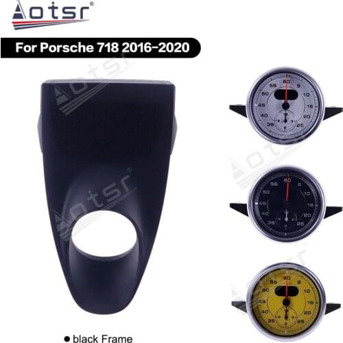 For Porsche 718 2016 2017 2018 2019 2020 Car Stopwatch Interior Dashboard Meter Clock Compass Time Electronic Accessional